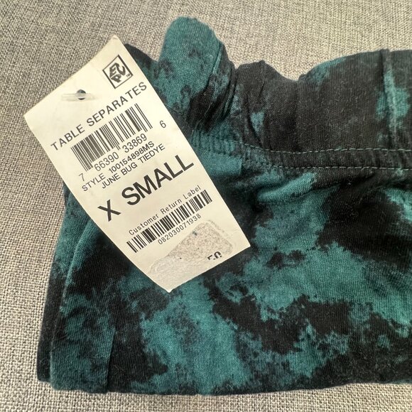 NEW! Jenni Intimates PJ Pants Tie Dye XS‎ Green Black Drawstring Comfy Lounge - Picture 10 of 11